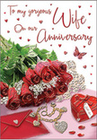 The anniversary card imagery here captures the feeling of an intimate celebration in Whitechapel, arranged like a cherished keepsake spread across a table. A compact bouquet of crimson red roses anchors the scene, their petals richly layered and softly curved, creating a velvety texture that practically suggests their familiar fragrance. The roses are framed by lush green foliage, the leaves glossy and gently arched, adding a sense of life and movement as if they've just been arranged by a careful florist's hand. Beside the flowers rests a vivid red jewellery box secured with a ribbon, its surface gleaming faintly, hinting at a meaningful gift tucked inside. A golden necklace shaped into intertwined hearts lies nearby, catching bright flecks of light and symbolising connection and shared years-very much like the couples who mark their anniversaries around Whitechapel, Aldgate, and Spitalfields. The background is delicately adorned with tiny sparkling decorations and scattered heart shapes, lending the scene a festive yet tender tone, like confetti gently resting after a celebration. Flowing handwritten-style text crosses the card, wending its way through a drift of small red hearts that seem to rise like affectionate thoughts. The lighting is soft and warm, casting a flattering glow over the reds, golds, and greens, and lightly blurring the edges to create an inviting, dreamlike quality. Everything feels thoughtfully composed and emotionally resonant, mirroring the care taken by local florists when curating anniversary flowers and gifts for same-day delivery throughout Whitechapel, ensuring that each gesture of love feels unique, considered, and beautifully expressed.