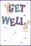 With heartfelt warmth and a dash of gentle cheer, this illustrated get well card captures the spirit of caring so familiar in Whitechapel. Atop a backdrop of luminous white, a soft teddy bear with golden-brown fur clings to the 'GET' of the hand-painted message, his expression conveying a quiet promise of support. Close beside him, a floppy-eared puppy in creamy tan nuzzles at the 'WELL', the large, colourful letters shaded in purples and teal blues. Whimsical starbursts scatter across the card in a playful array, echoing the resilience of Whitechapel's own community-like sending a bouquet to a loved one recovering near Altab Ali Park. The illustrated fur is so plush you can almost imagine its fluff beneath your fingertips; the puppy's gaze, so pure, draws out a smile and lifts the spirit. Every element is arranged with loving intent, much as our team at Florist Whitechapel crafts get well flowers for friends and family across the area. This card is more than an image-it's a message of hope, an invitation to heal, perfect for anyone needing a little lift in Whitechapel or beyond.